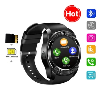 

2020 New Sport Men Smart Watch V8 Sim Card Android Camera Rounded Answer Call Dial Call Smartwatch Heart Rate Fitness Tracker