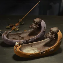 Quemador De Incienso фиолетовые граненые Ta буддийские Дхарма башня продукты цвет песок глина Луна тарелка Арома печь ручной работы