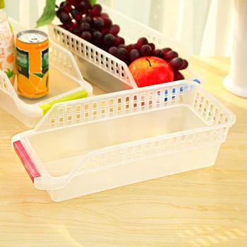 

1PC Fridge Organizer Drawer Basket Refrigerator Pull-out Drawers Fresh Spacer Layer Storage Rack Storage Boxes Kitchen Storage