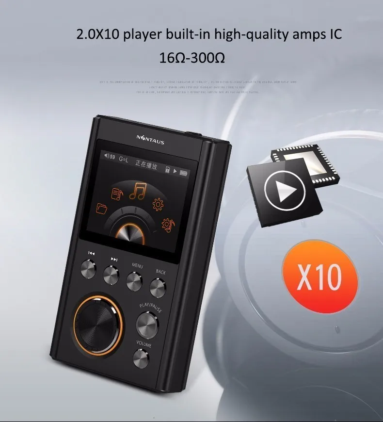 AK NiNTAUS X10S MP3 Hifi плеер обновленная версия DSD64 HIFI музыка Высокое качество Мини Спортивный ЦАП WM8965 процессор 16 Гб