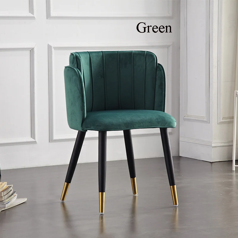 Green Современный обеденный стул, спальня, кабинет, гостиная, твердая древесина, применимый обеденный стул, скандинавский свет, роскошный кофе офисное собрание - Цвет: Green