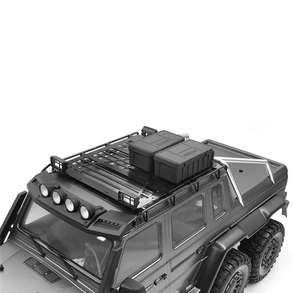 Металлический багажник на крышу с Светодиодный прожектор для TRAXXAS TRX6 G63/TRX4 G500 RC Гусеничный автомобиль Запчасти Аксессуары