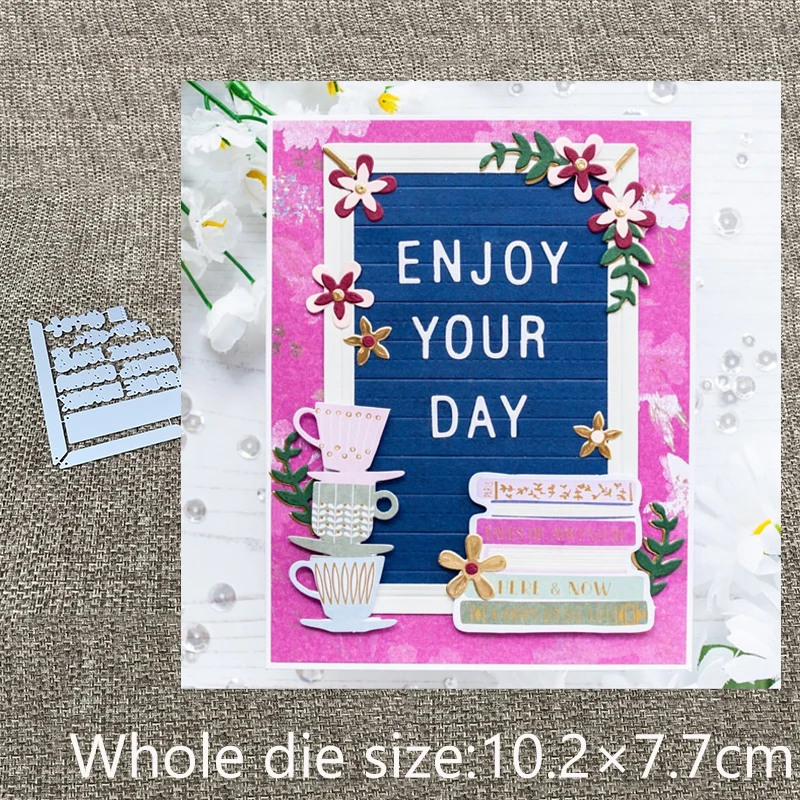 

New Design Craft Metal die cuts Cutting Die Letter symbol flower notebook scrapbooking Album Paper Card Craft Embossing die cuts