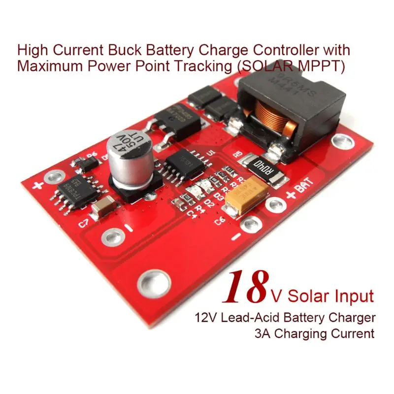 12V3A свинцово кислотная зарядка MPPT Солнечный контроллер заряда батареи модуль со