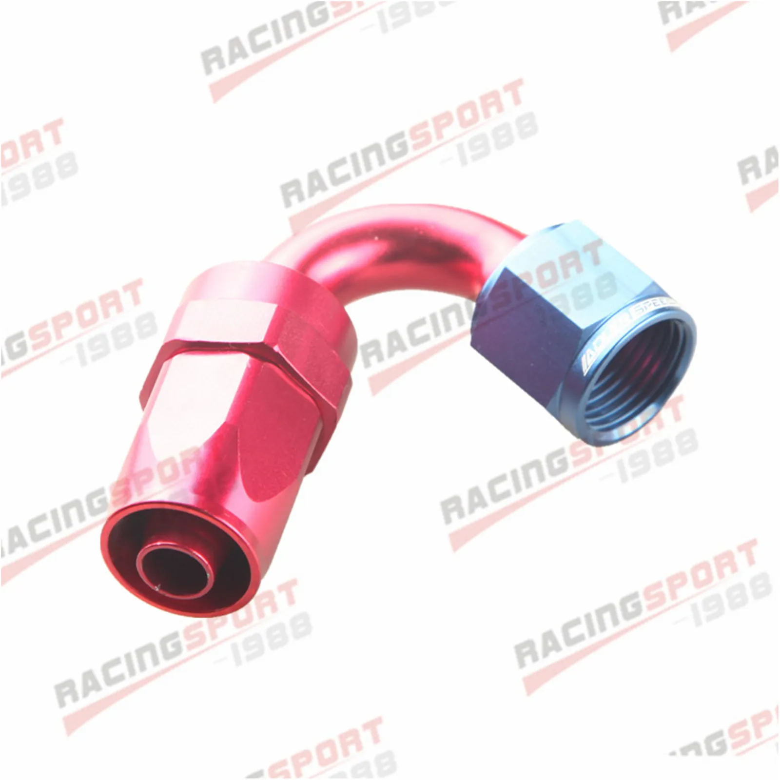 

New AN8 120 Degree Taper Style Swivel Hose End Fitting Adapter Aluminum Red/Blue