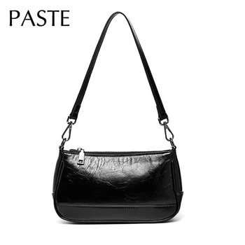 

2020 Spring Summer Bag Oil Wax Cow Leather Women's Handbag Casual Crossbody Bags for Ladies Shoulder Bags Small Daily Clutch