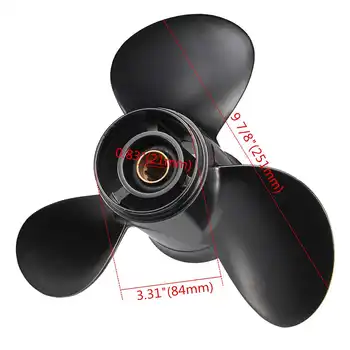 

Outboard Propeller 9-7/8 x 13 For Tohatsu/Mercury Mariner 25-30HP 346-64104-5 Aluminium 3 Blade 10 Spline Tooth Marine Propeller