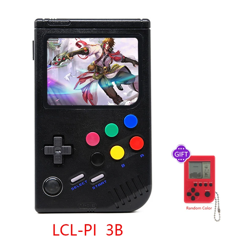 Black 3B Новинка 2,0, ретро LCL Pi Boy Raspberry Pi для игры для мальчиков, видео игровая консоль, портативная Классическая портативная игровая приставка Raspberry Pi 3B/A - Цвет: Black 3B