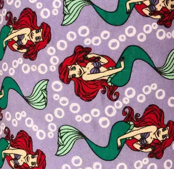 

The Little Mermaid Ariel Princess Starfish Lycra Plain Knitted Cotton Fabric Patchwork Sewing Clothes Pajamas Handmade Textile