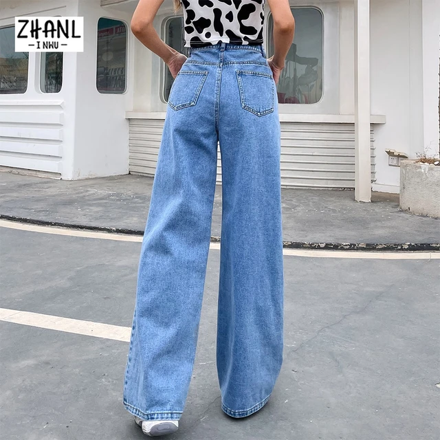 Vintage Cargo Pants Women Y2k Clothes Baggy Jeans Stretch Straight Wide Leg  Denim Pants Streetwear Fashion High Waist Trousers - Pants & Capris -  AliExpress