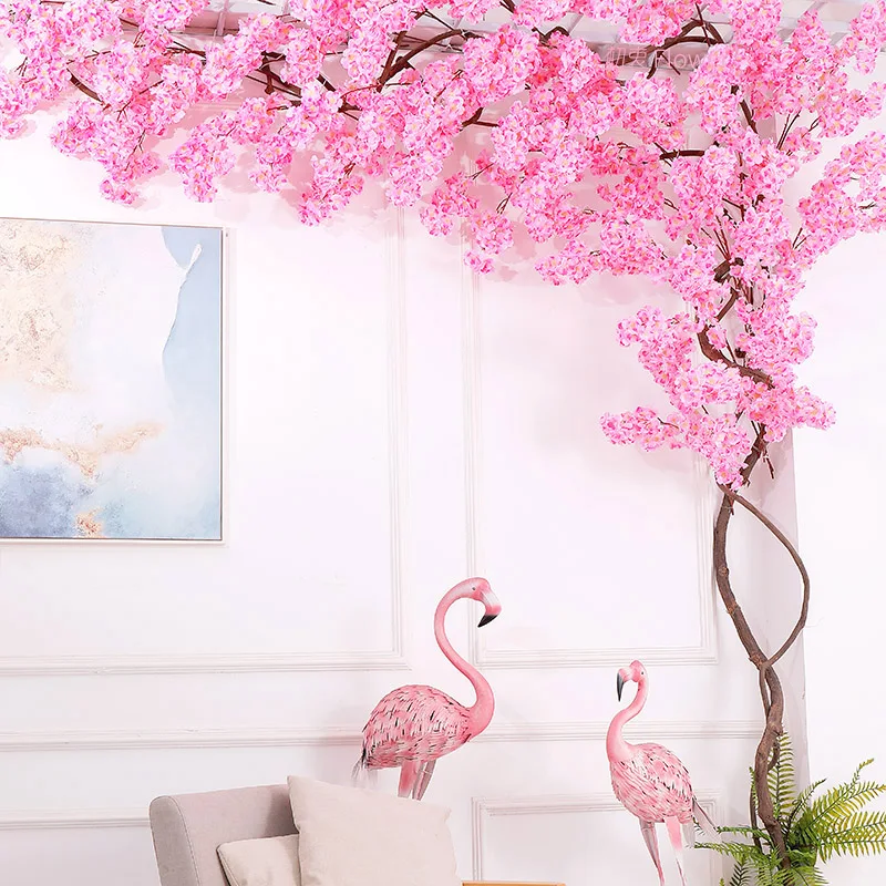 3 вилки искусственные ветки вишни цветущее дерево flor Sakura Цветочное ветка