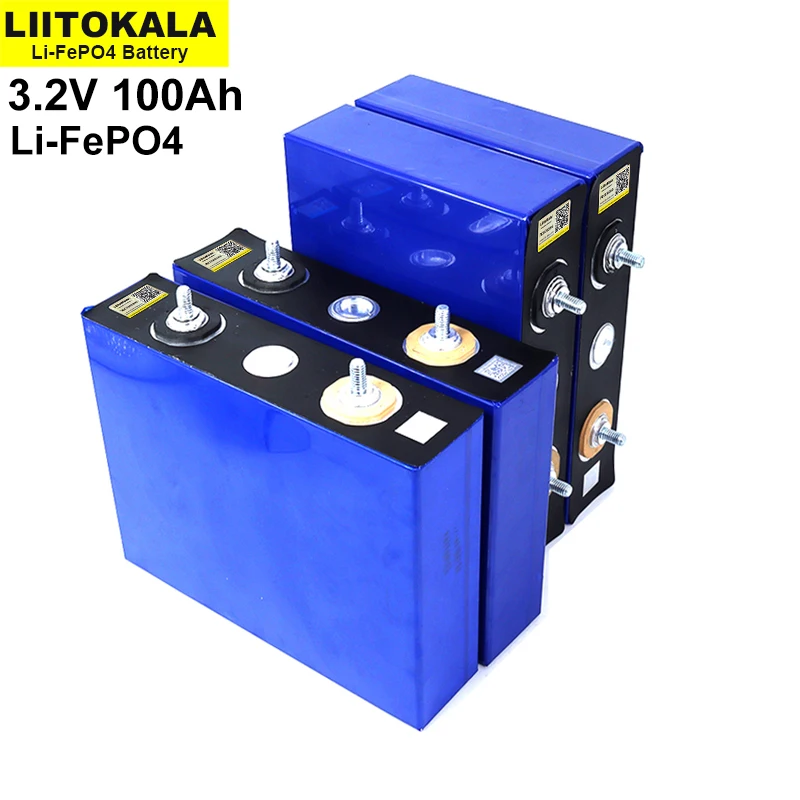 Liitokala 3.2V 100Ah Battery LiFePO4 Lithium phospha Large capacity DIY 12V 24V 48V Electric car RV Solar Energy storage system