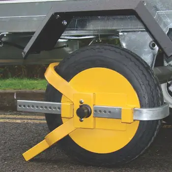 

Adeeing Compression Resistance Heavy Duty Steel Car Van Wheel Clamp Safety Lock
