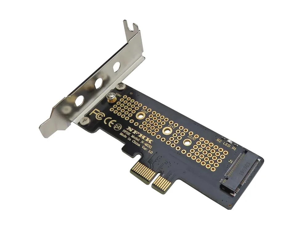 NVMe PCIe M.2 NGFF SSD на PCIe x1 адаптер карта PCIe x1 на M.2 карта с кронштейном