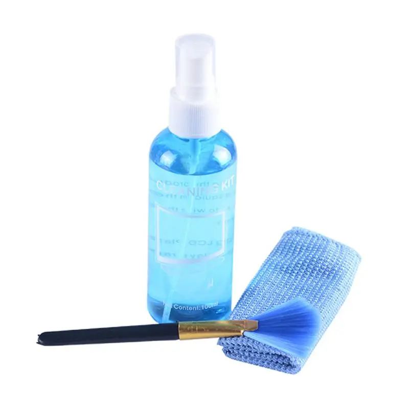1Pcs/Set Screen Cleaner Solution for Laptop/Phone/ iPad/Eyeglass /Household Appliances Cleaner Includes Spray + Brush + Cleanin screen cleaner solution