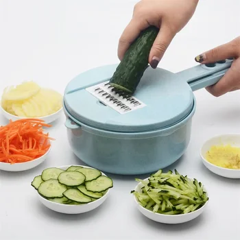 

9 In 1 Potato Slicer Vegetable Cutter Mandoline Slicer Carrot Cucumber Grater Strainer Kitchen Accessories Kitchen Gadget Tools