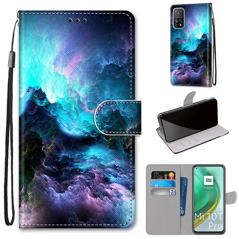 Case na for Xiaomi Mi 10T 10 T Pro Lite Note 10 Redmi Note 9S 9 Pro 9A 9C Phone Case Luxury Cartoon Leather Wallet Flip Cover phone cases for xiaomi