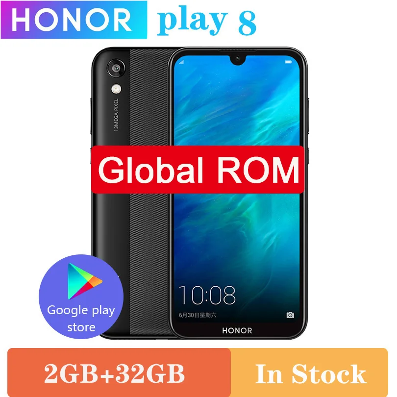 Оригинальный HONOR 8 play Play MT6761 2 ГБ 32 четырехъядерный Y5 2019 мобильный телефон 5 71 ''ips