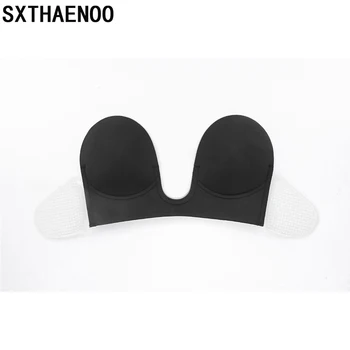 

SXTHAENOO New Silicone Bra Invisible Push Up Sexy Stealth Adhesive Strapless Backless Breast Enhancer For Women Lady