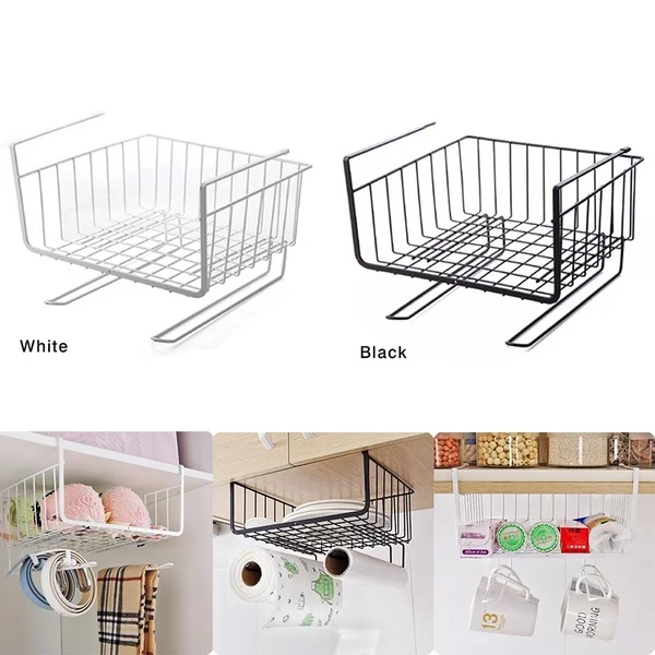 

Hanging Iron Storage Shelf Mesh Basket Desk Rack Partition Cabinet Hanging Basket Desk Storage Rack Shelves SWWQ