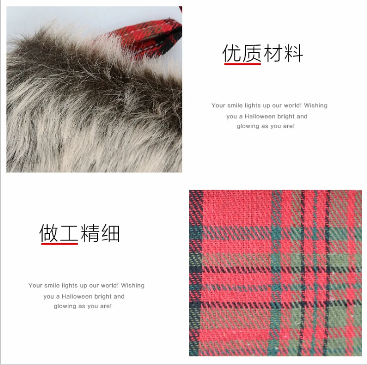 Christmas Gingham Plush Socks Christmas Decorations Christmas Pendant Party Sets Road Christmas Socks Gift Bags