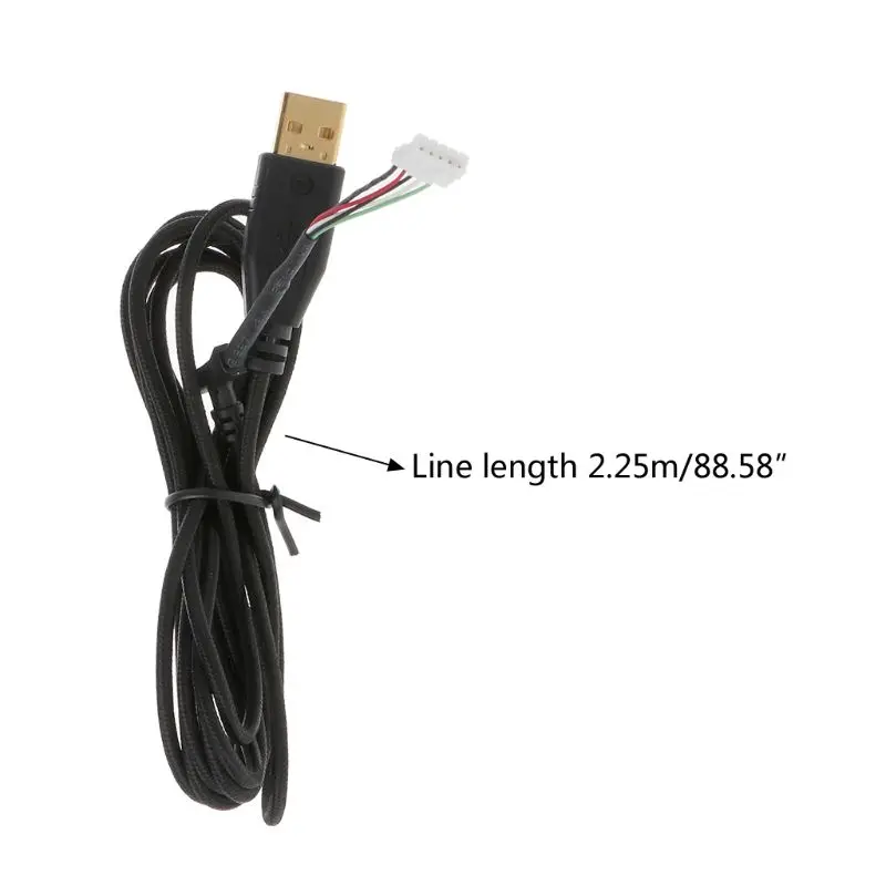 

Gold Plated Durable Nylon Braided Line USB Mouse Cable Replacement Wire for Razer Imperator Gaming Mouse F3MA