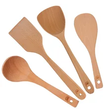 Строительные блоки Длинная Деревянная Ручка ложка японский стиль, милый деревянный ложка кухонные принадлежности Ladel креативная твердая деревянная металлическая кулинарная лопатка