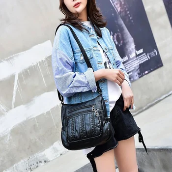 

Ladies Bag Soft Leather Shoulder Bag Female Handbag Hobo Messenger Feminina Luxury Women Designer Bolsos Mujer Sac A Main