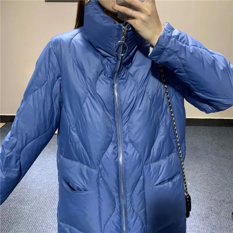 Fashion Warm White Duck Down Jacket Women 2020 New