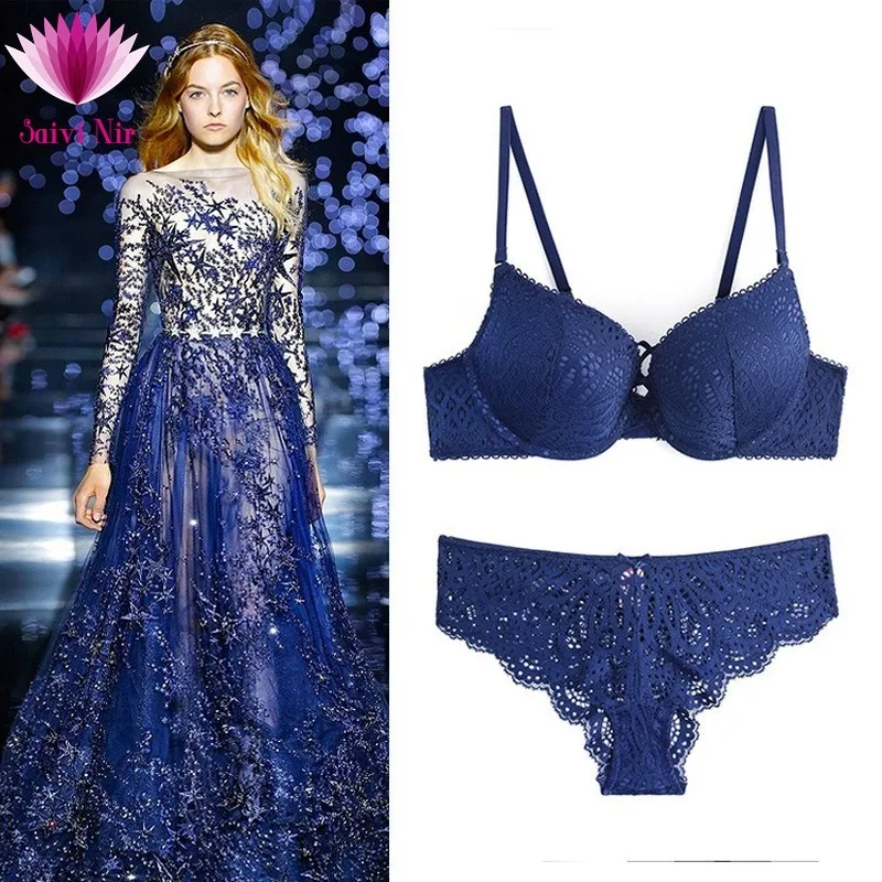 

Small Chest Gathered Sexy Cross Lace Underwear Set Ultra Thin Bra Push Up Bra Set Bra Set Women Lingerie Set Lace Bra Set