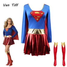 Хэллоуин супер девушка костюм ободок для волос в стиле Чудо-Женщина Супергерой супер герой Суперженщина платье Супермен косплей костюмы для взрослых и девочек