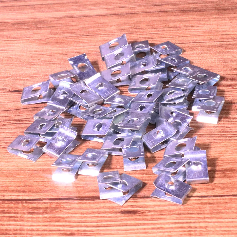 50Pcs U-clips Car Auto Universal Metal Speed Fasteners U Nuts Self Tapping Screw Spire Clip Interior Trim Panels Fit For BMW VW (2)