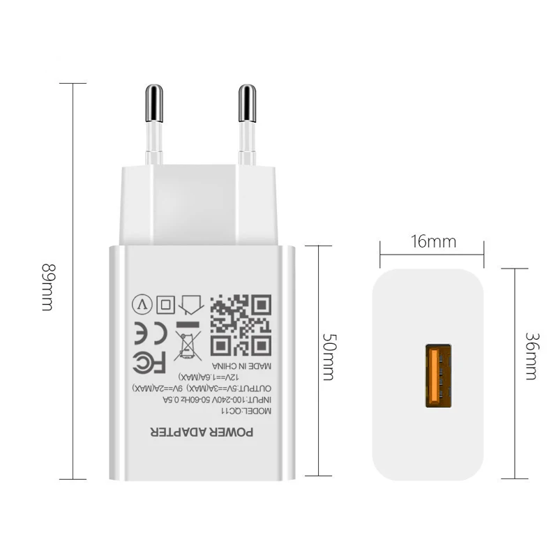 charger 65 watt USB Fast Charger Quick Charge 3.0 Universal Wall Mobile Phone Chargers for Huawei Honor 10X 9X 30 20 P Smart 2020 2021 X10 9A 9C 65 watt usb c charger