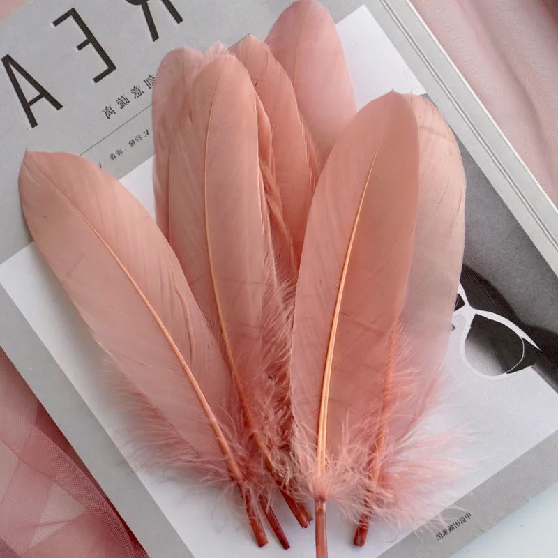 Натуральные гусиные перья, 15-20 см, разноцветные лебединые перья ...