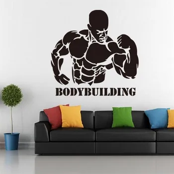 

Muscle Man Wall Stickers DIY Self-adhesive Waterproof Wallpaper Gym Boy Bedroom Room Decoration Body Building Art Mural Decals