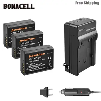 

Bonacell 2200mAh LP-E10 LP E10 LPE10 Camera Battery+Charger For Canon 1100D 1200D 1300D Rebel T3 T5 KISS X50 X70 Battery L50