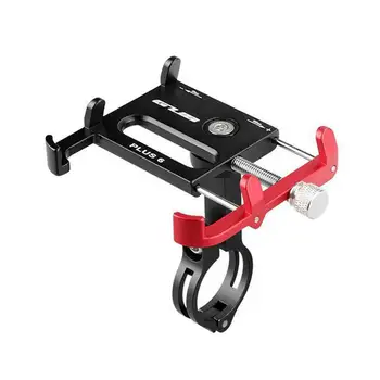 

Universal Electric Battery Car Motorcycle Mobile Phone Holder black and red Bicycle Aluminum Alloy 360-Degree Tool-Free Rotation