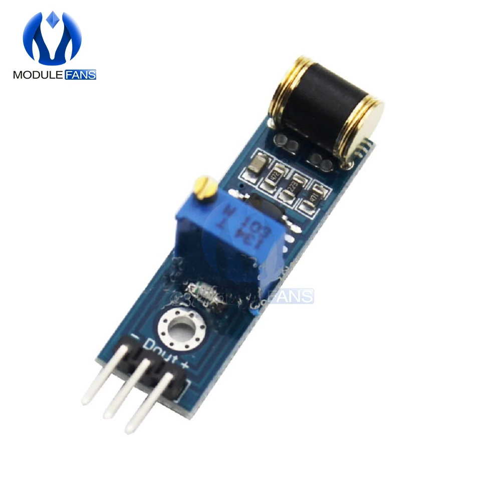 

801S LM393 Vibration Probe 3V-5V TTL Level Signal Output Single Sensitivity Adjustable Mounting Holes Sensor Analog Module Board