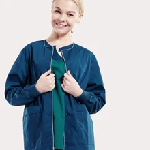 Синяя Высококачественная Хирургическая Одежда для мужчин и женщин, полиэстер, хлопок, с длинными рукавами, одежда для мытья, доктор, медсестры, щетка, пальто