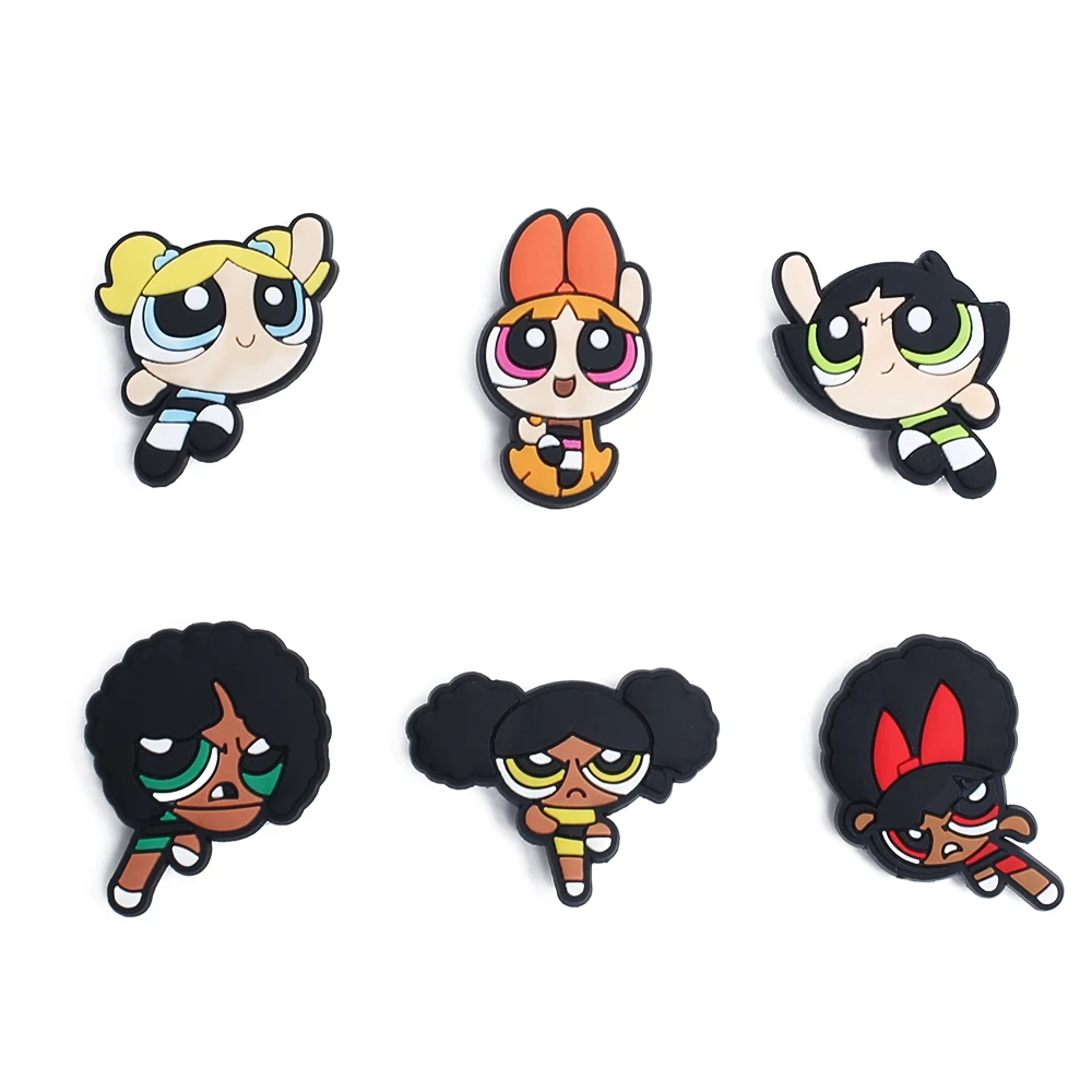 

6 шт. мультяшная анимация Gallant Girl PVC обувные шармы аксессуары DIY украшение обуви для Croc Jibz детские милые рождественские подарки Kawaii