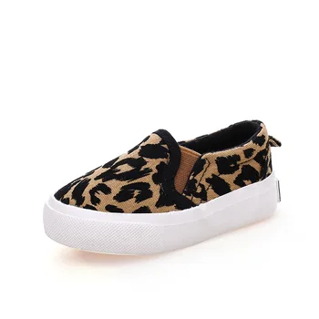 

Spring Autumn Children Shoes Boys Girls Casual Shoes Fashion Leopard Print Comfortable Canvas Shoe Kids Sneakers Slip On Loafers