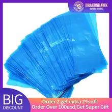 200 шт./компл. Синий татуировки Клип шнур рукава сумки поставить одноразовые чехлы Сумки для татуировки ручка машина татуировки аксессуары