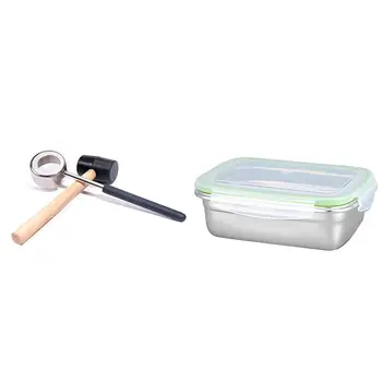

2Pcs/Grade Practical Lightweight Coconut Opener Tool Set Stainless Steel & 1x Stainless Steel Rectangular Storage Box
