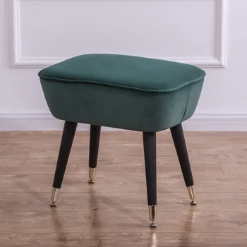 

2019 New Nordic Simple Footstool Personality Stool Dressing Stool Fashion Creative Soft Bag for Shoe Velvet Stool Household