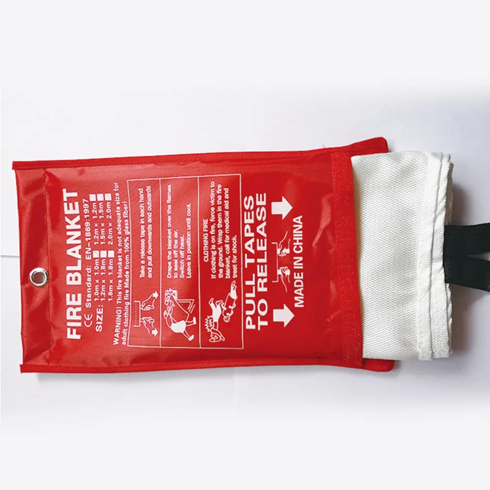 

1.5Mx1.5MFire Blanket Fiberglass Fire Flame Retardant Emergency Survival Fire Shelter Safety Cover Fire Emergency Blanket