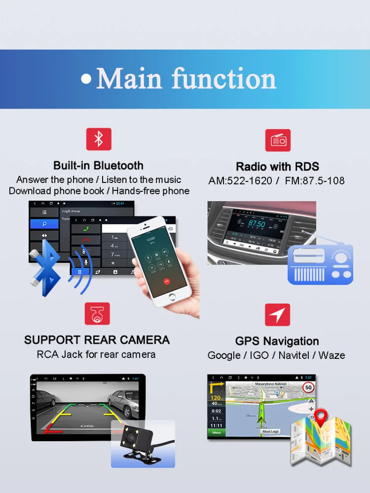 Bonroad Android 8.1 For Nissan Qashqai 2010 Dualis 2007- Car Radio GPS Video Player Navigation Sedan Car Multimedia Player