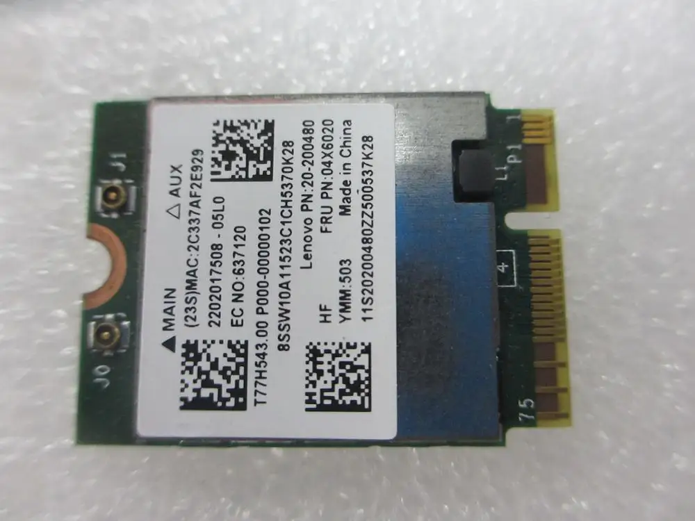 Беспроводная карта Broadcom BCM94352Z 802.11ac 867M NGFF Wifi для Lenovo Thinkpad FRU 04X6020|Сетевые карты| |