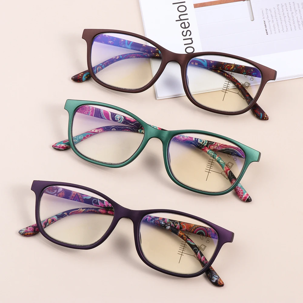 Men Woman UV Protection Reading Glasses Blue Light Blocking Progressive