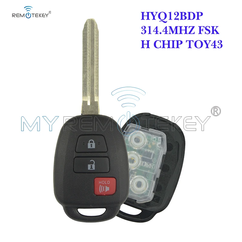 Remtekey HYQ12BDP 3 Button 314.4mhz H Chip Remote Key Fob Transmitter For Toyota Scion XB 2013 2014 2015