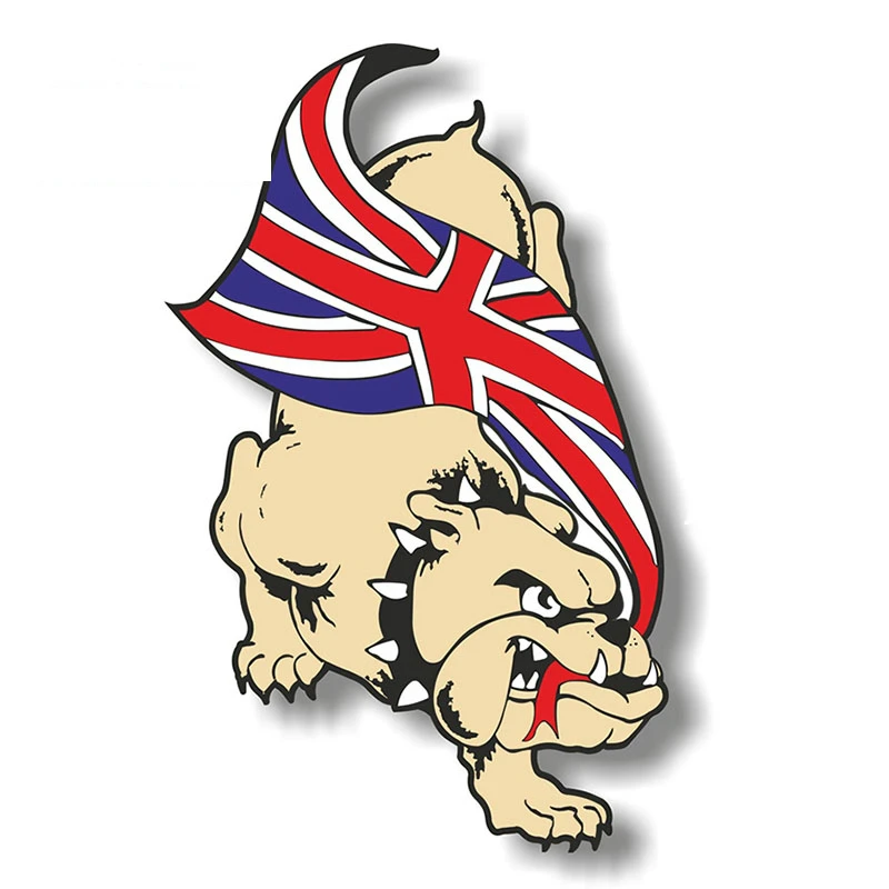 

Funny Car Sticker PVC Decal British Bulldog and British Flag Waterproof Decorative Decal ZWW-2495, 13cm *8.1cm